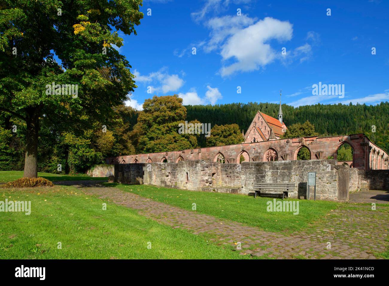 Hirsau abbey (former benedictine abbey): ruins of cloister and Lady chapel ,  near Calw in Northern Black Forest, Baden-Württemberg, Germany Stock Photo