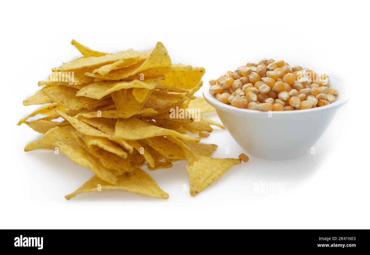 Mexican tortilla chips with corn Stock Photo Alamy