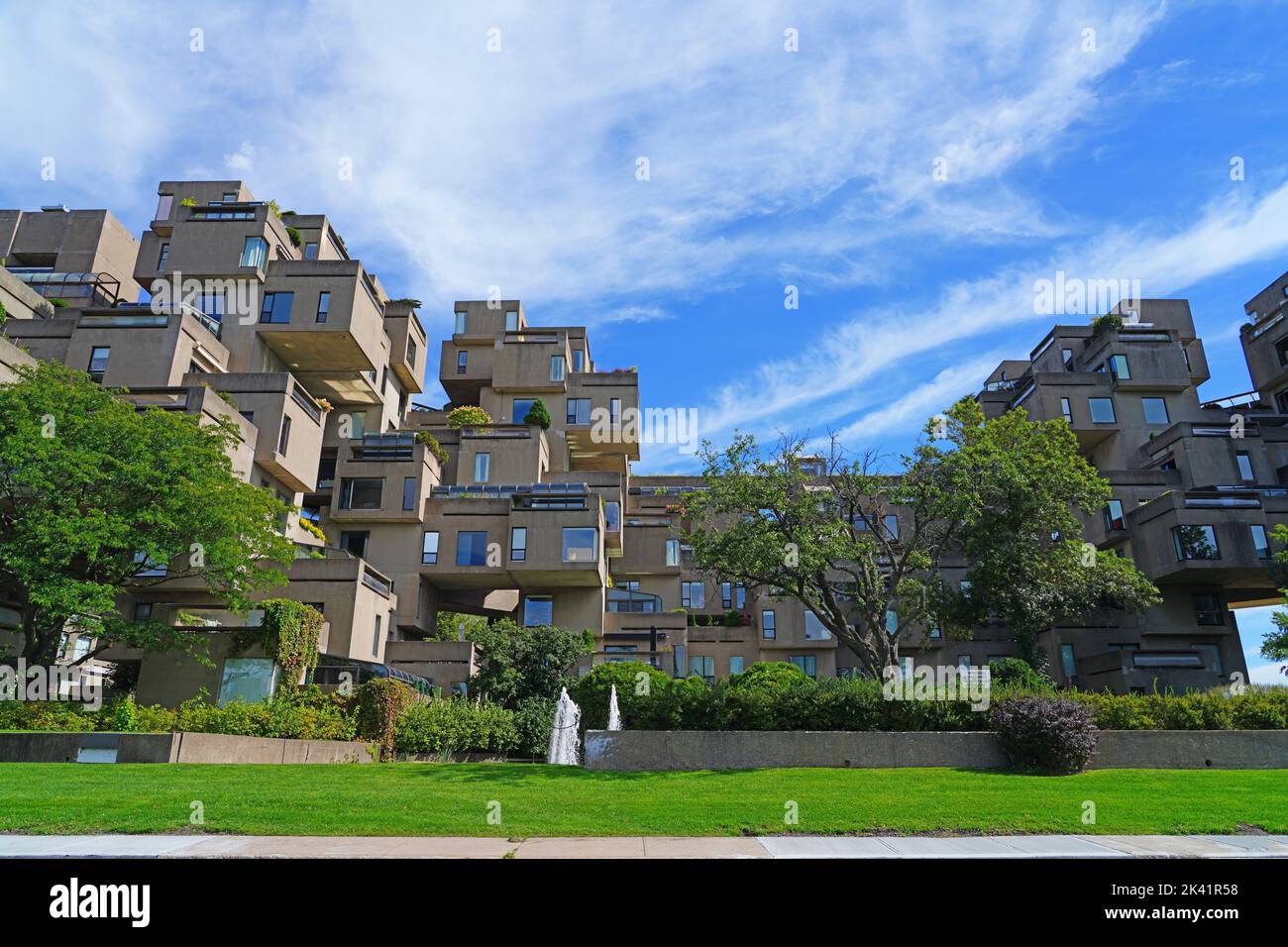 MONTREAL, CANADA 16 SEP 2022 View of Habitat 67, a landmark
