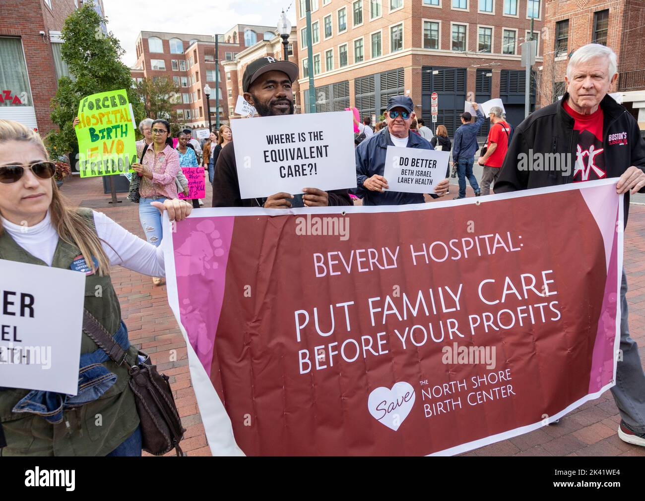 Sept. 28, 2022. Cambridge, MA. Community activists, union organizers