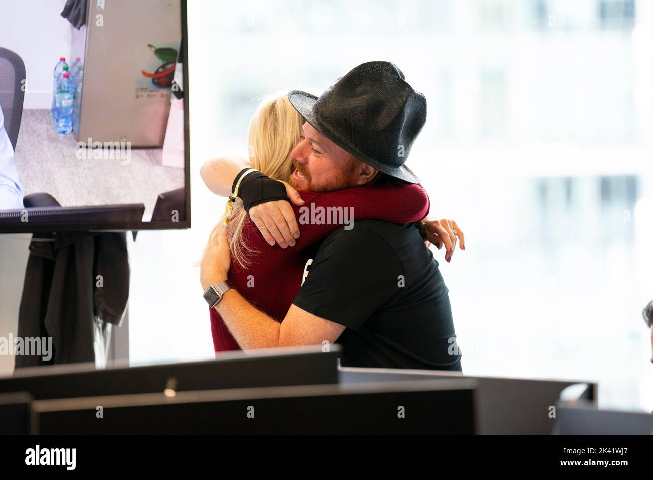 Holly Willoughby and Keith Lemon during the BGC annual charity day at Canary Wharf in London, in commemoration of BGC's 658 colleagues and the 61 Eurobrokers employees lost on 9/11. Over the past 18 years, approximately 192 million US Dollars has been raised as a direct result of the charity day. Picture date: Thursday September 29, 2022. Stock Photo
