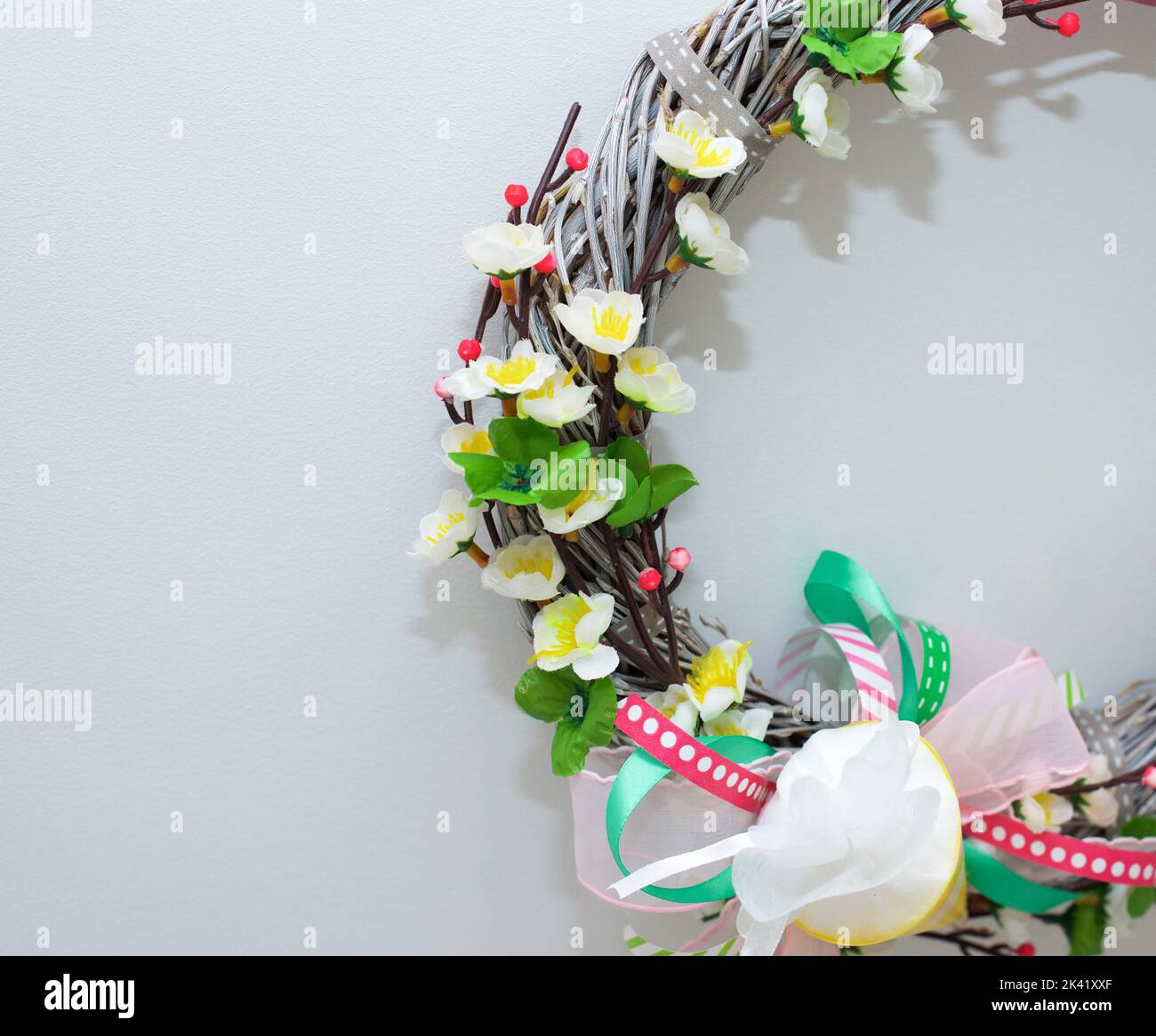Half wreath isolated on white background Stock Photo - Alamy