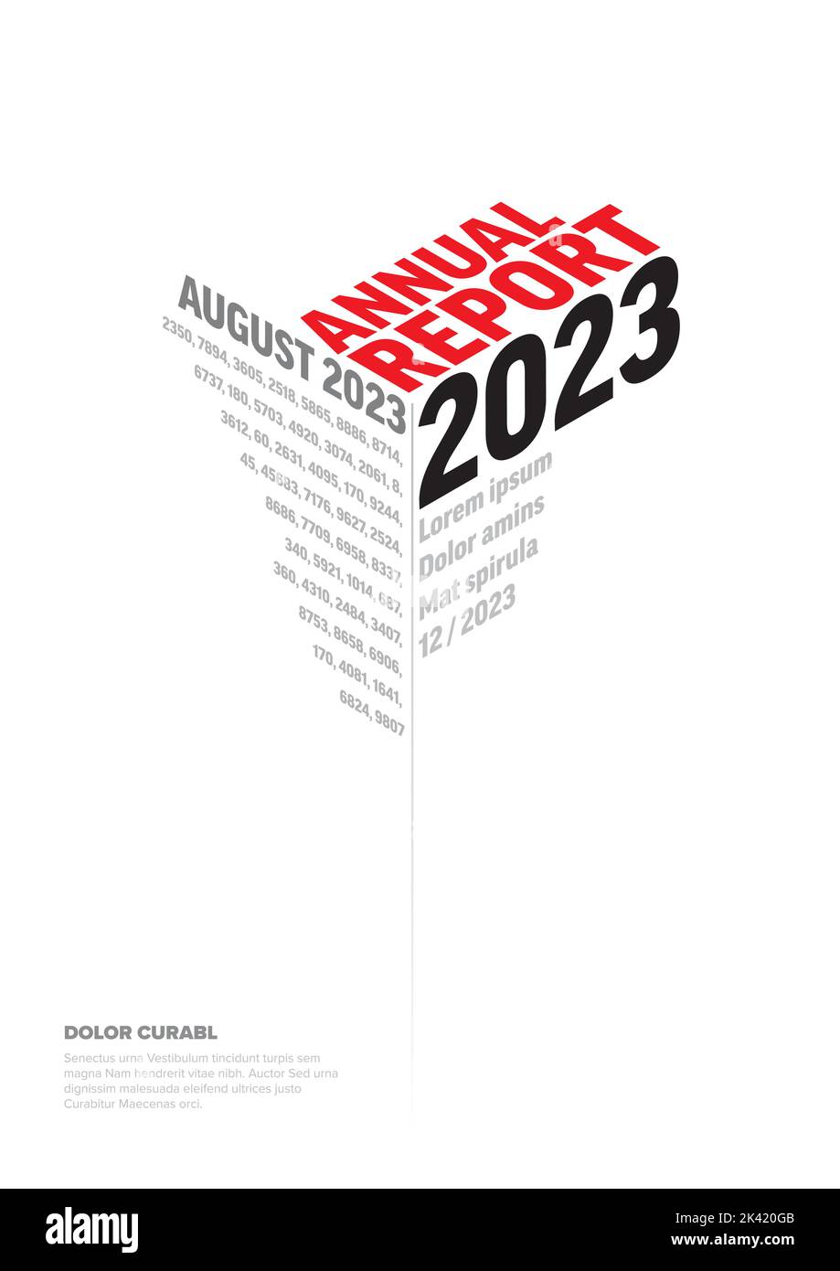 Vector Abstract Annual Report Cover Template With Sample Text And vector-abstract-annual-report-cover-template-with-sample-text-and
