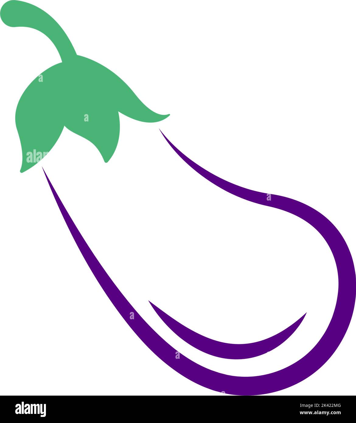 Eggplant icon logo design illustration template Stock Vector
