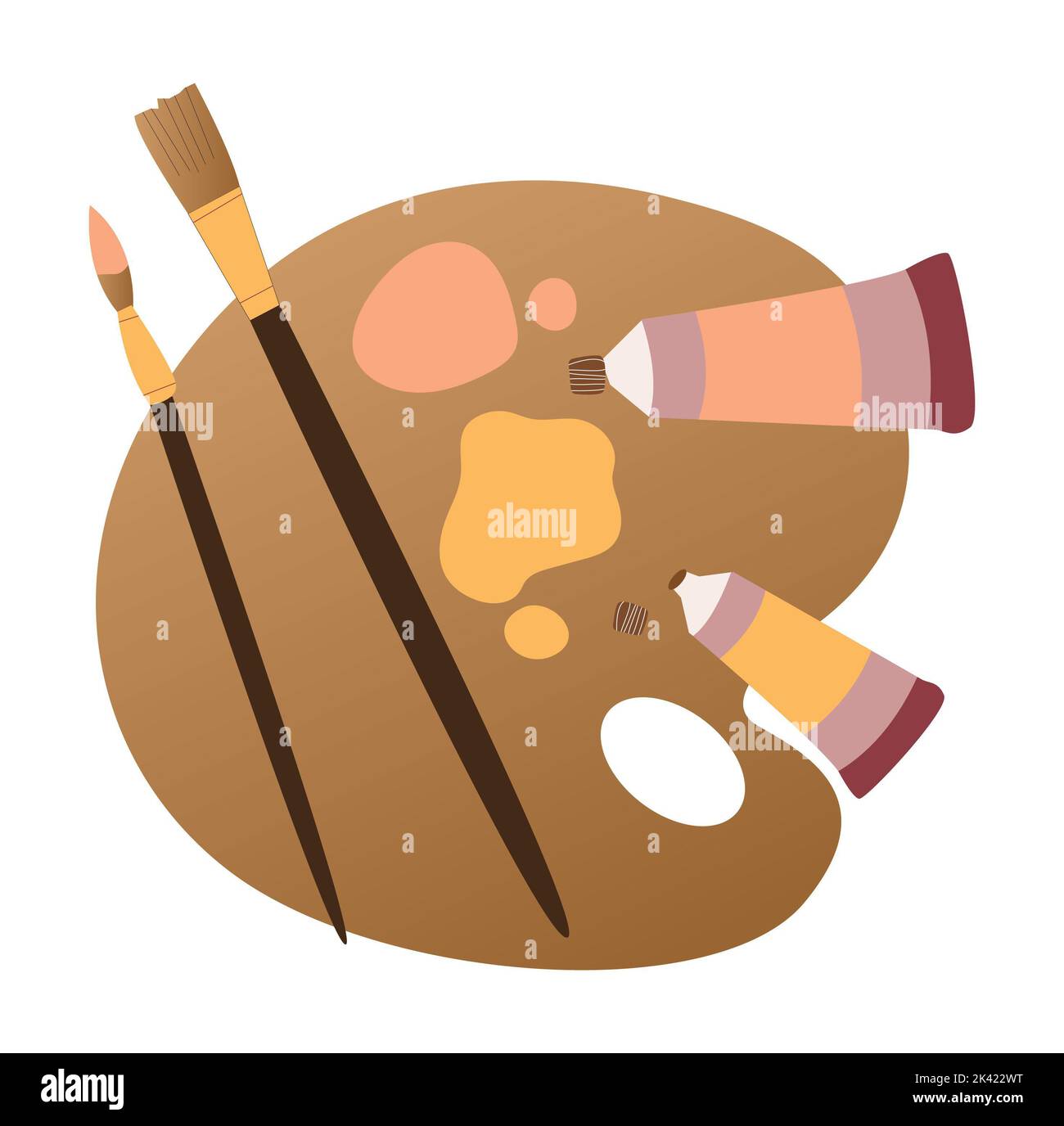 https://c8.alamy.com/comp/2K422WT/painting-tools-elements-cartoon-colorful-vector-set-art-supplies-easel-with-canvas-paint-tubes-brushes-pencil-watercolor-palette-drawing-creat-2K422WT.jpg