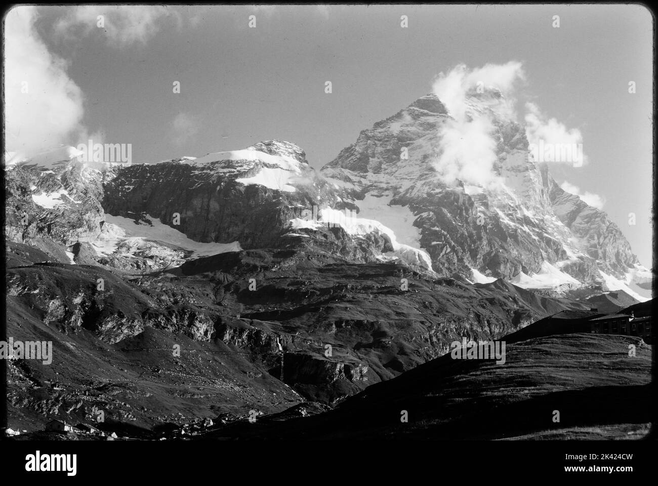 The Matterhorn, Cervinia, Italy, archives 1967 Stock Photo
