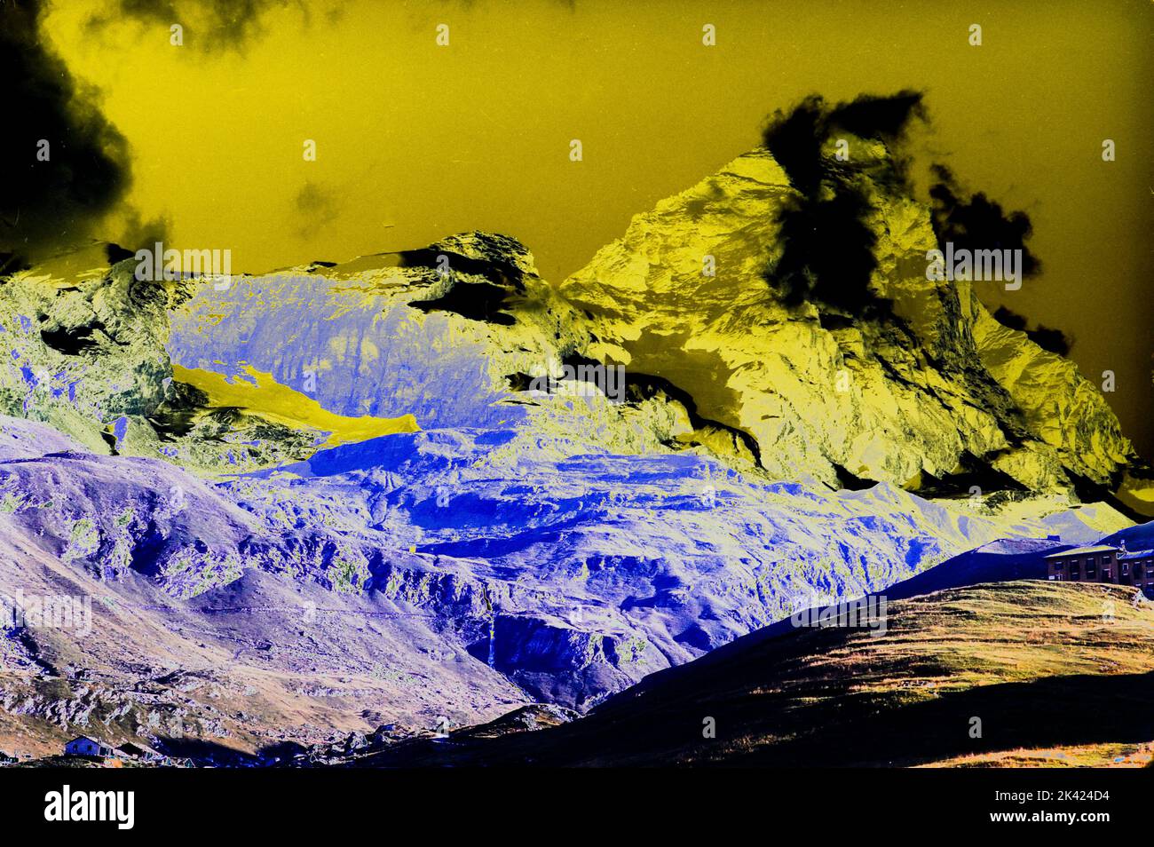 Matterhorn, digitally altered picture, Italy Stock Photo