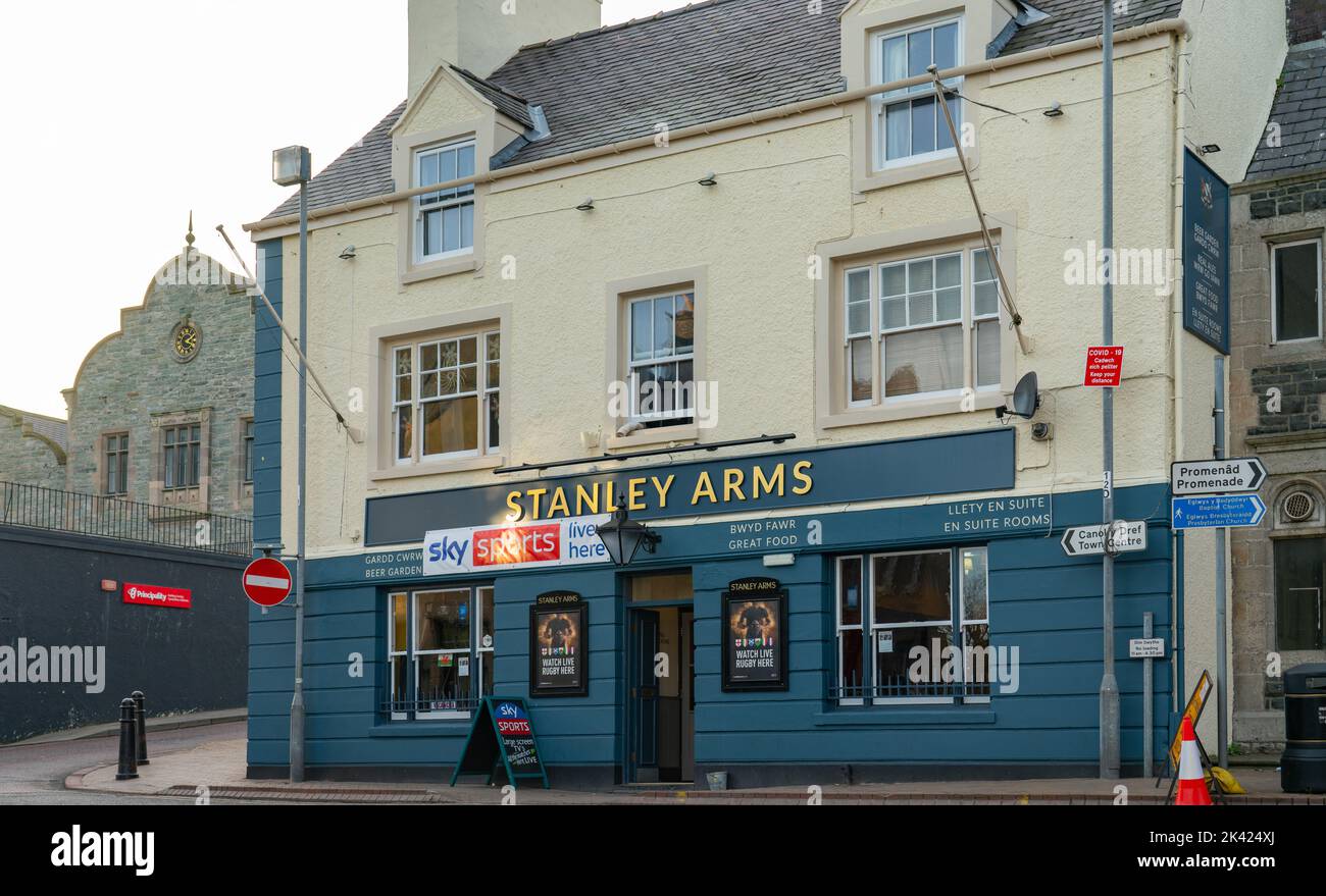 The Stanley Arms Pub, Holyhead, Anglesey, North Wales. Image taken in January 2022. Stock Photo