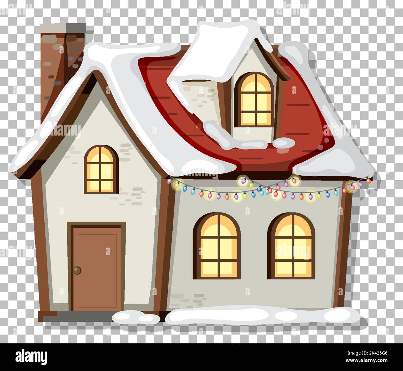 A house covered with snow illustration Stock Vector Image & Art - Alamy