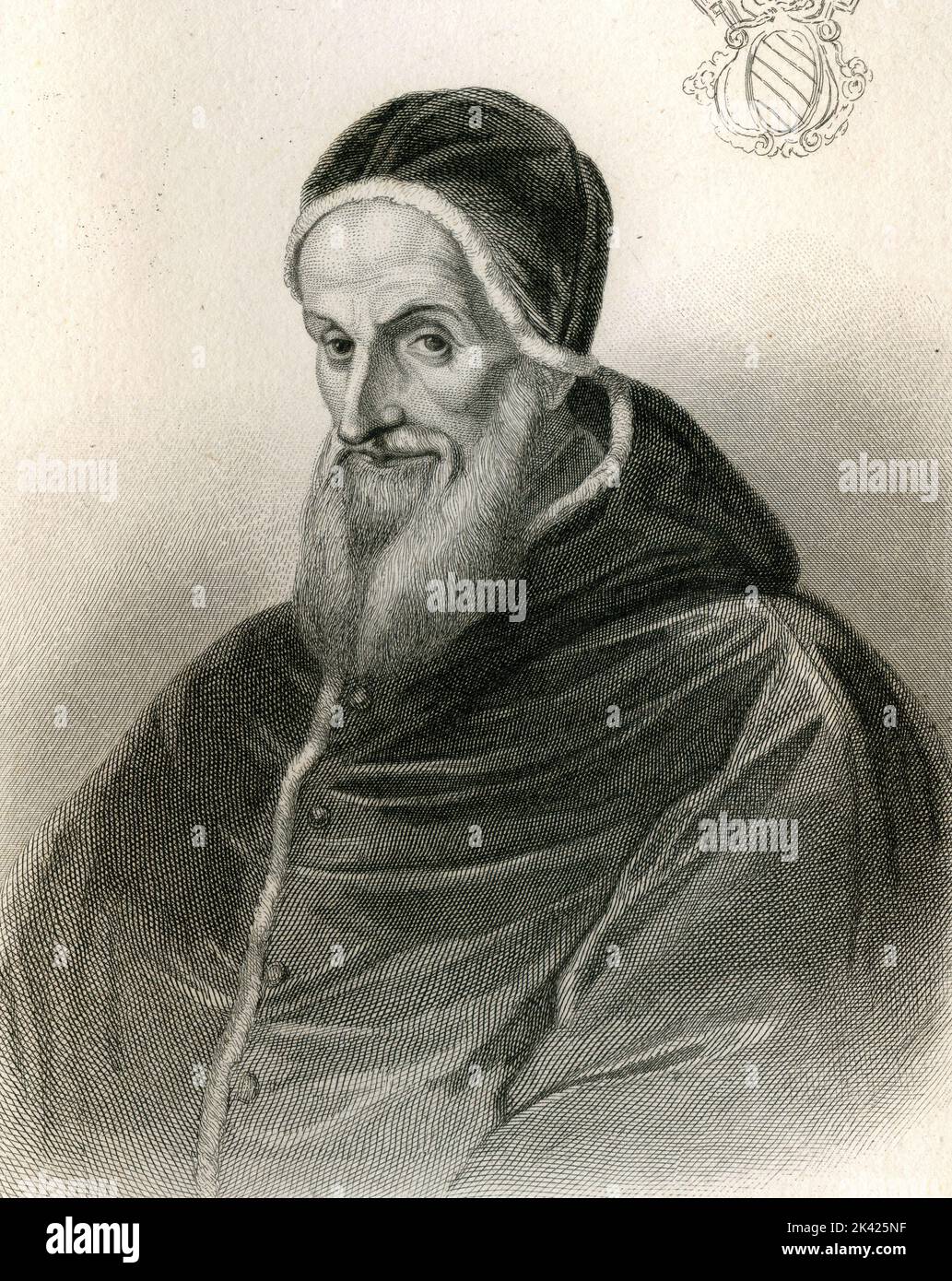 Portrait of Italian Pope Pius V, 1800 ca Stock Photo Alamy