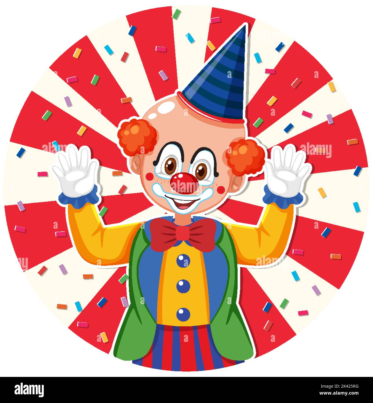 Circus clown icon on white background illustration Stock Vector Image ...