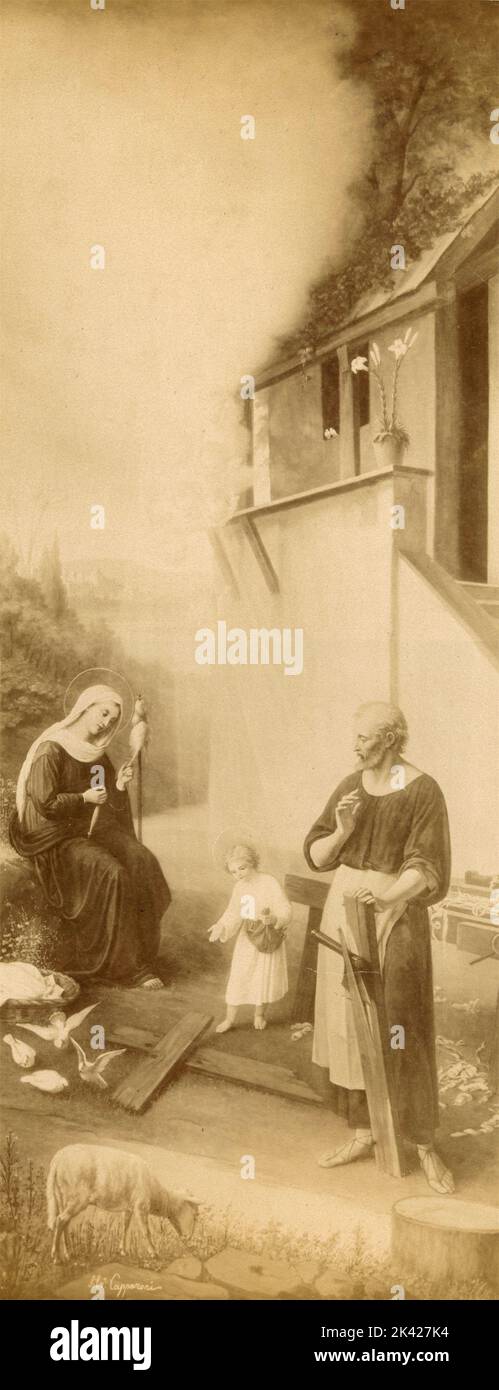 The Holy Family, painting by Italian artist Silverio Capparoni, 1870s