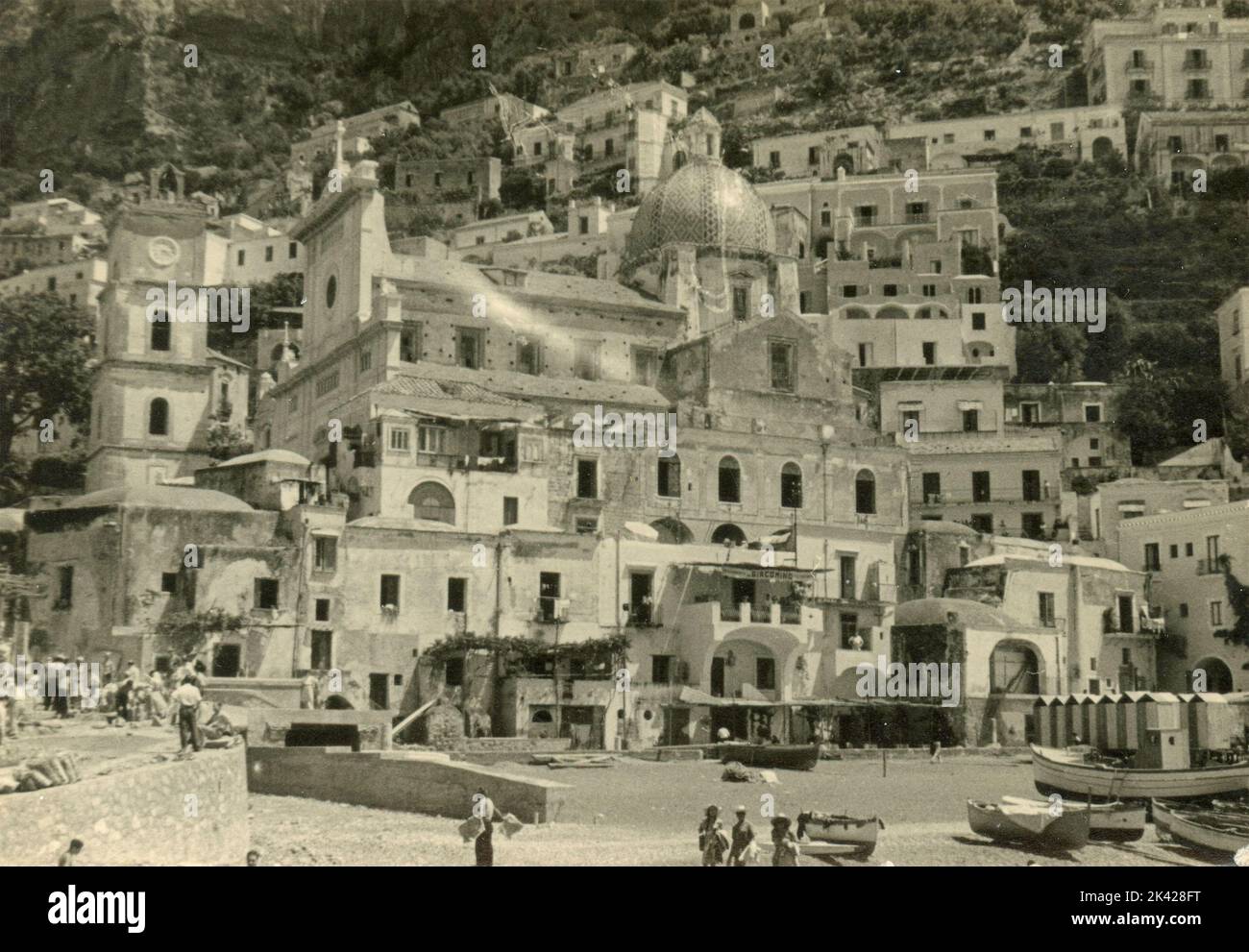 The beach of Cetara, Amalfi Coast, Italy 1960s Stock Photo