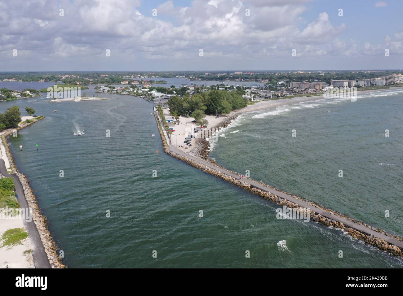 South jetty beach Venice Florida Stock Photo Alamy