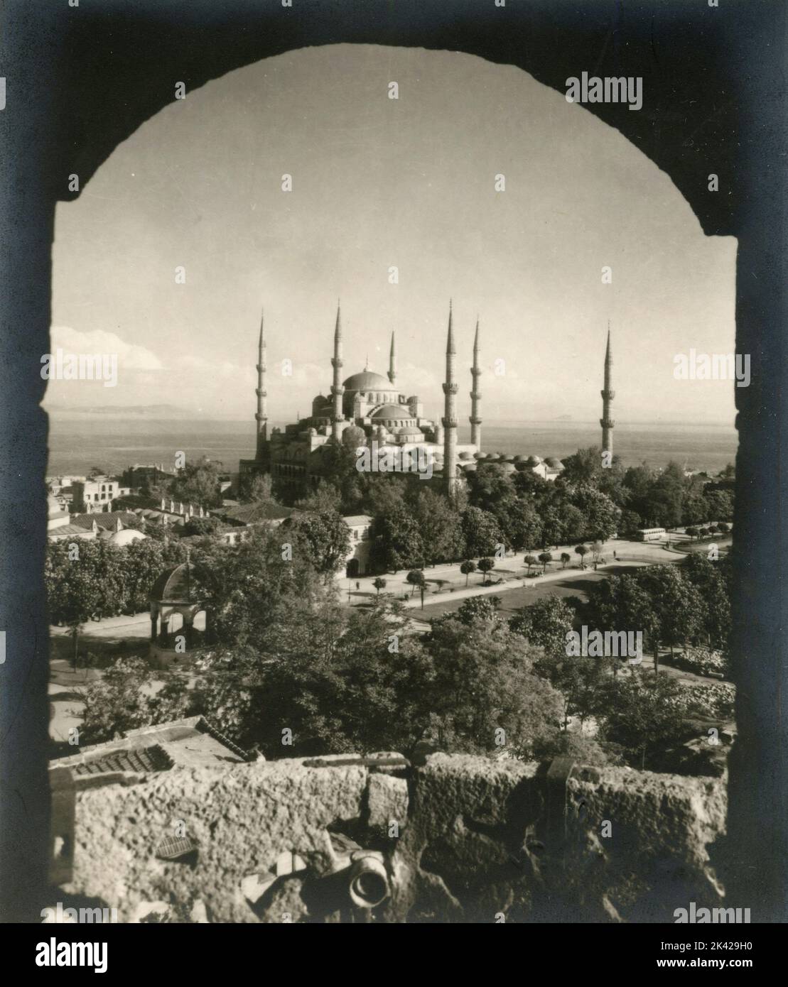 View of the Hagia Sophia Grand Mosque, Istanbul, Turkey 1930s Stock ...