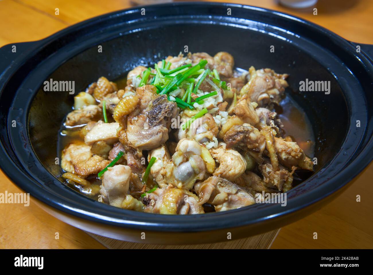 Delicious and tempting Cantonese Sand Ginger Chicken Casserole Stock
