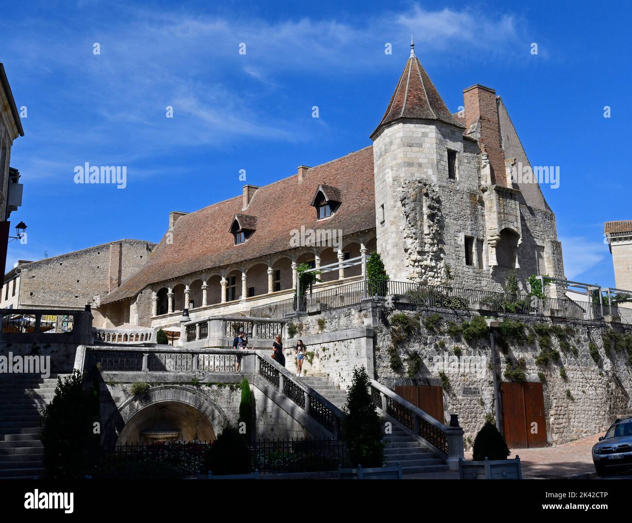 The Chateau of Henry 1V at Nérac in the Lot-et-Garonne department, Southwestern France Stock Photo