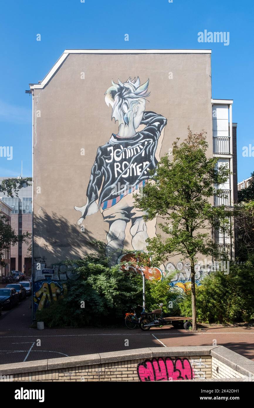 Johnny Rotter Mural, Amsterdam, The Netherlands Stock Photo