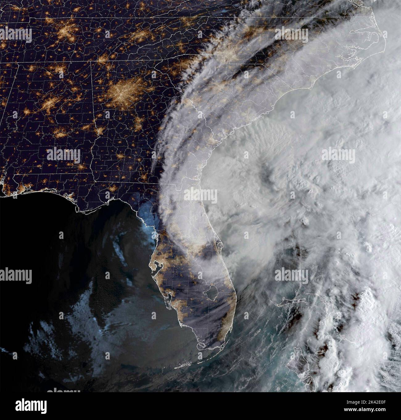 East Coast, USA. 29th Sep, 2022. The remnants of Hurricane Ian, now a