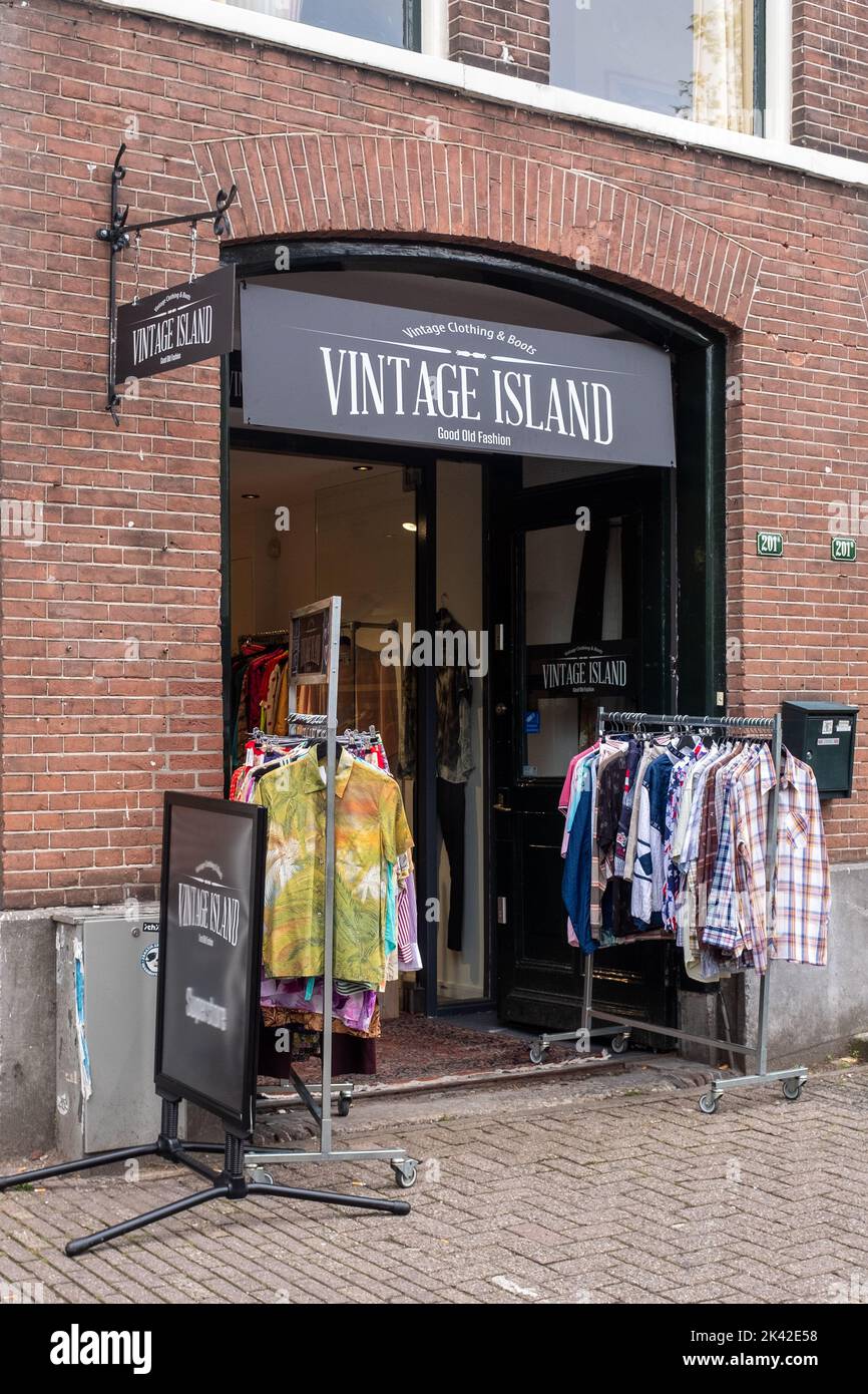 Vintage Clothes Shop, Amsterdam, The Netherlands Stock Photo Alamy