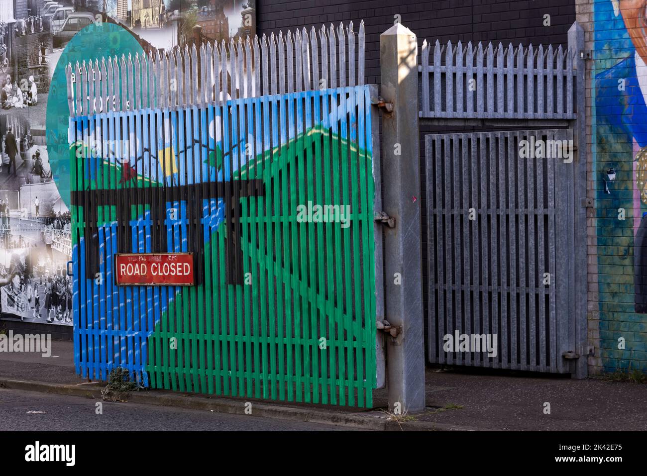 Peace gates, Northumberland Street, Belfast, Northern Ireland, UK Stock Photo