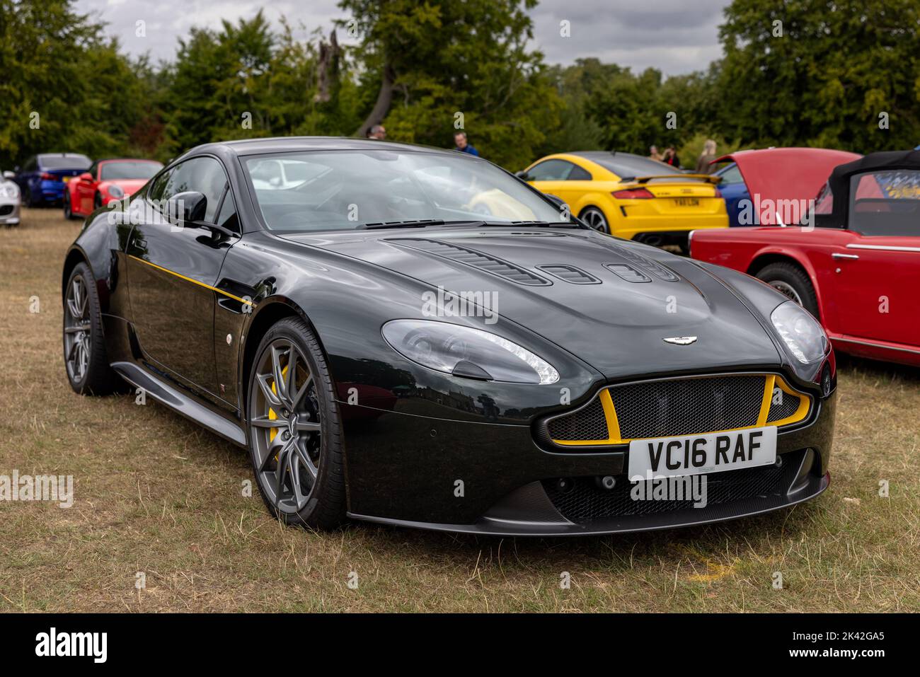 2016 Aston Martin V12 Vantage S, on display at the Salon Privé Concours d’Elégance motor show held at Blenheim Palace Stock Photo