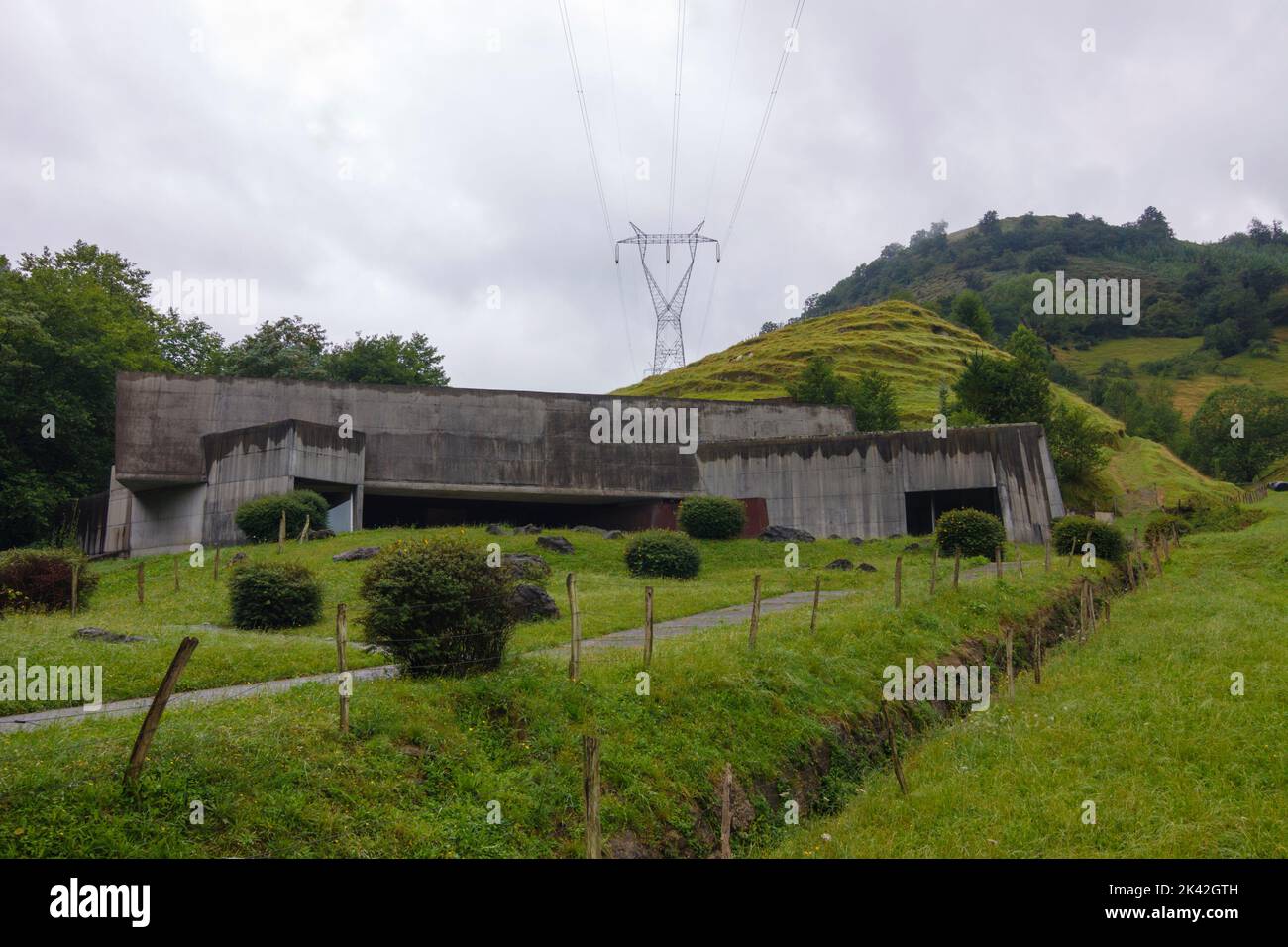 Zestoa, Guipuzcoa, Basque Country, Spain : Ekainberri museum housing the replica of the prehistoric Ekain cave paintings. Stock Photo