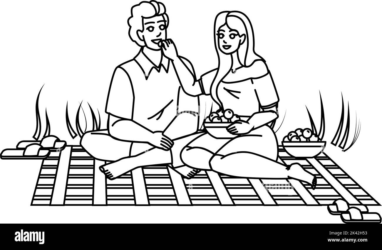 couple picnic vector Stock Vector Image & Art - Alamy