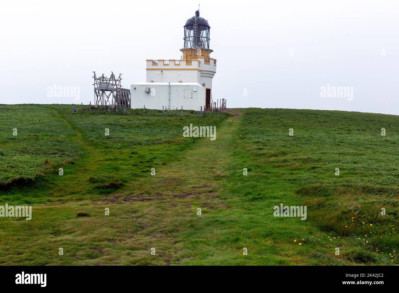 Lighthouse in Brough of Birsay, The Mainland of Orkney, Scotland, UK Stock Photo