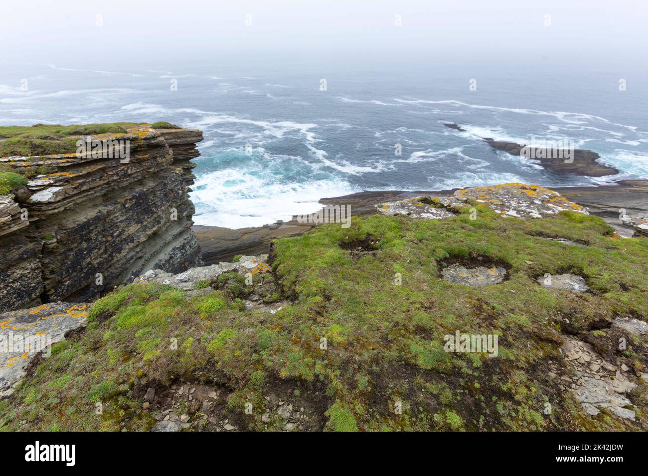 Cliffs in Brough of Birsay, The Mainland of Orkney, Scotland, UK Stock Photo