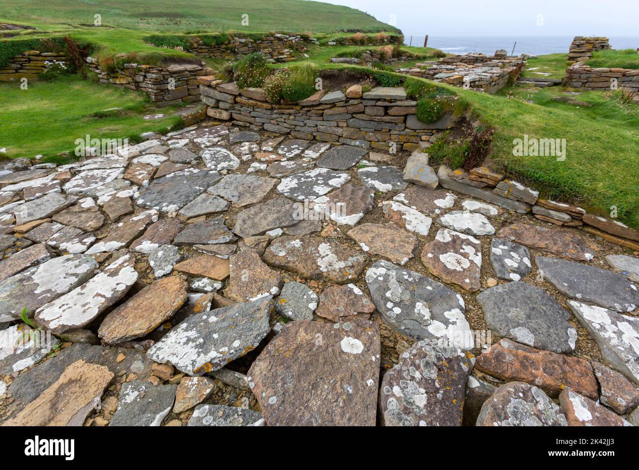 The remains of houses in Brough of Birsay, The Mainland of Orkney
