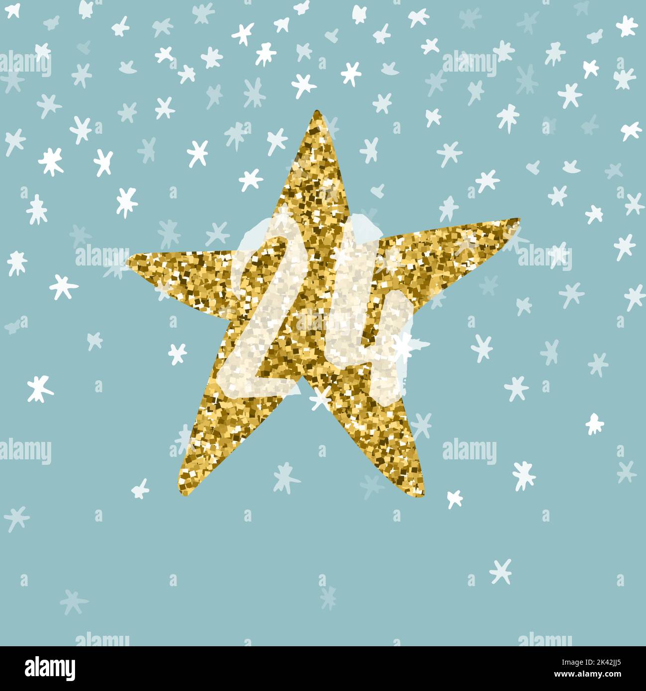 page-advent-calendar-25-days-of-christmas-with-space-for-text-stock