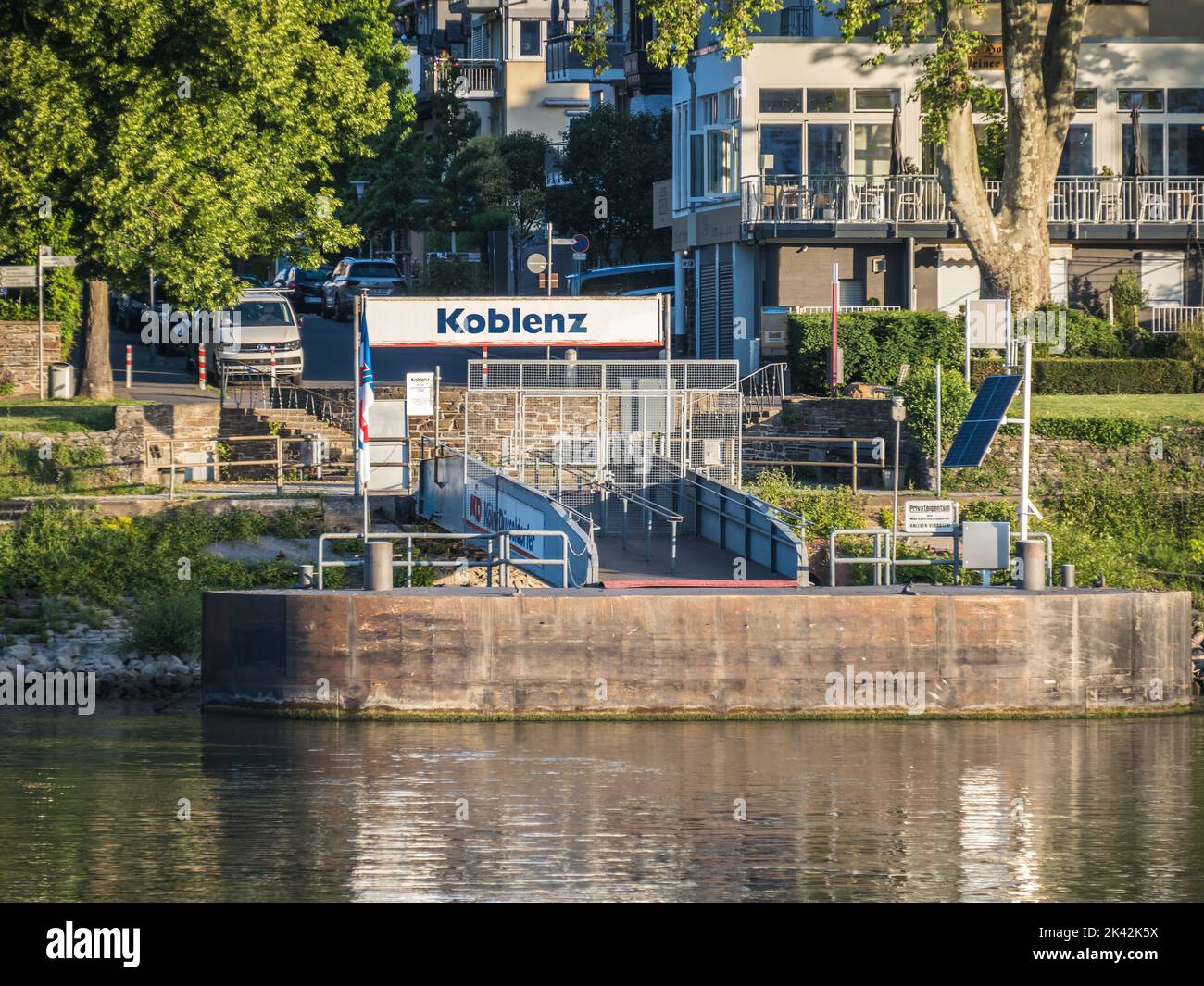 Koln - Dusseldorfer landing site, Koblenz, Germany Stock Photo