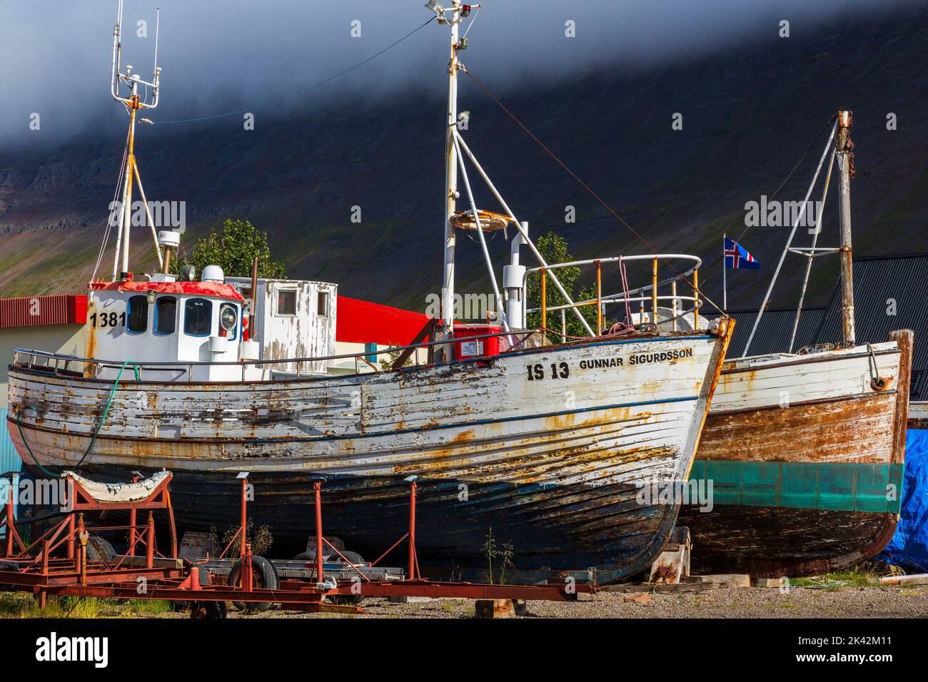 Fishing boats in Isafjordur, Iceland, Europe Stock Photo