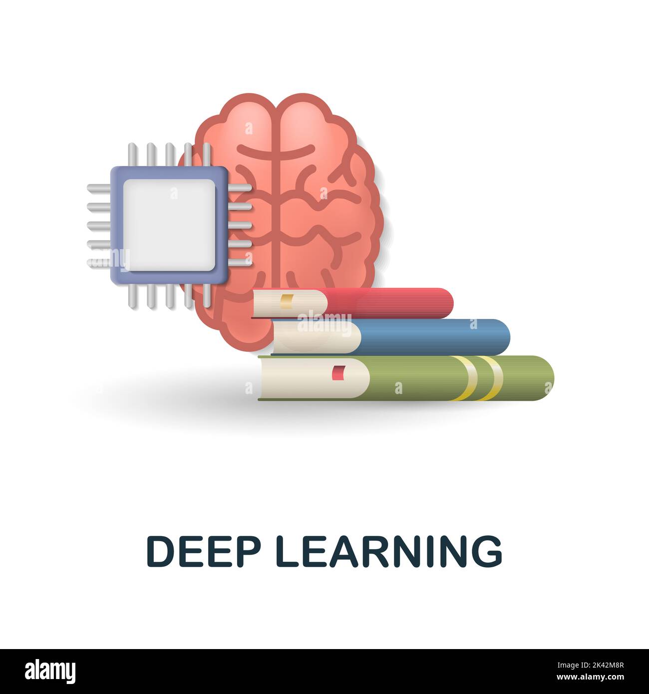 Deep Learning icon. 3d illustration from data science collection ...