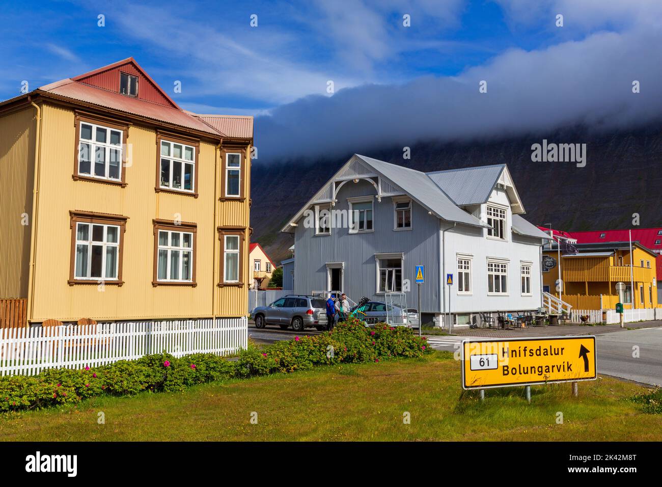 Hafnar Street, Isafjordur, Iceland, Europe Stock Photo
