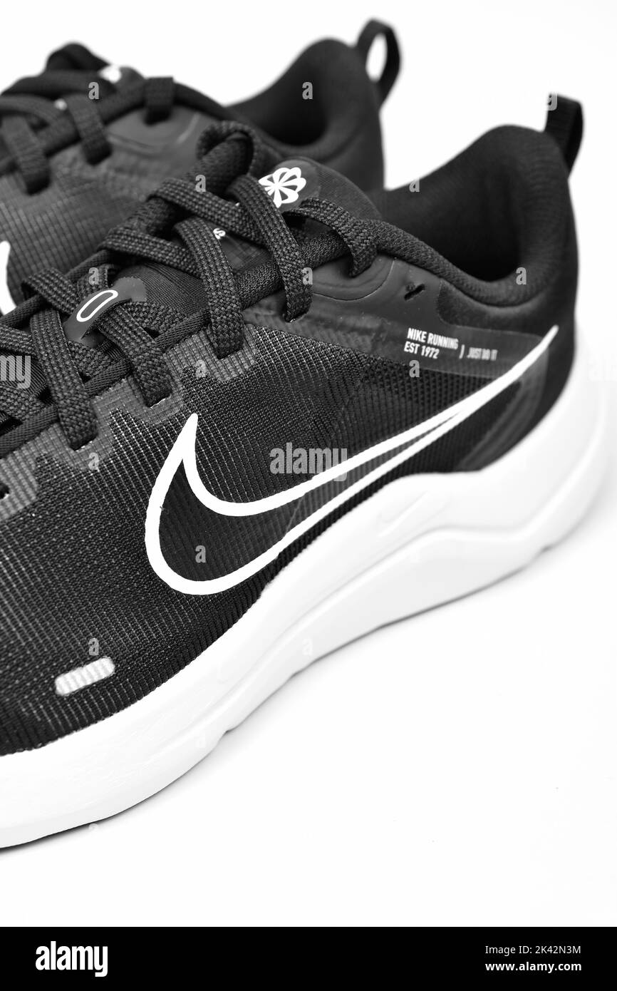 Nike logo Black and White Stock Photos & Images - Alamy