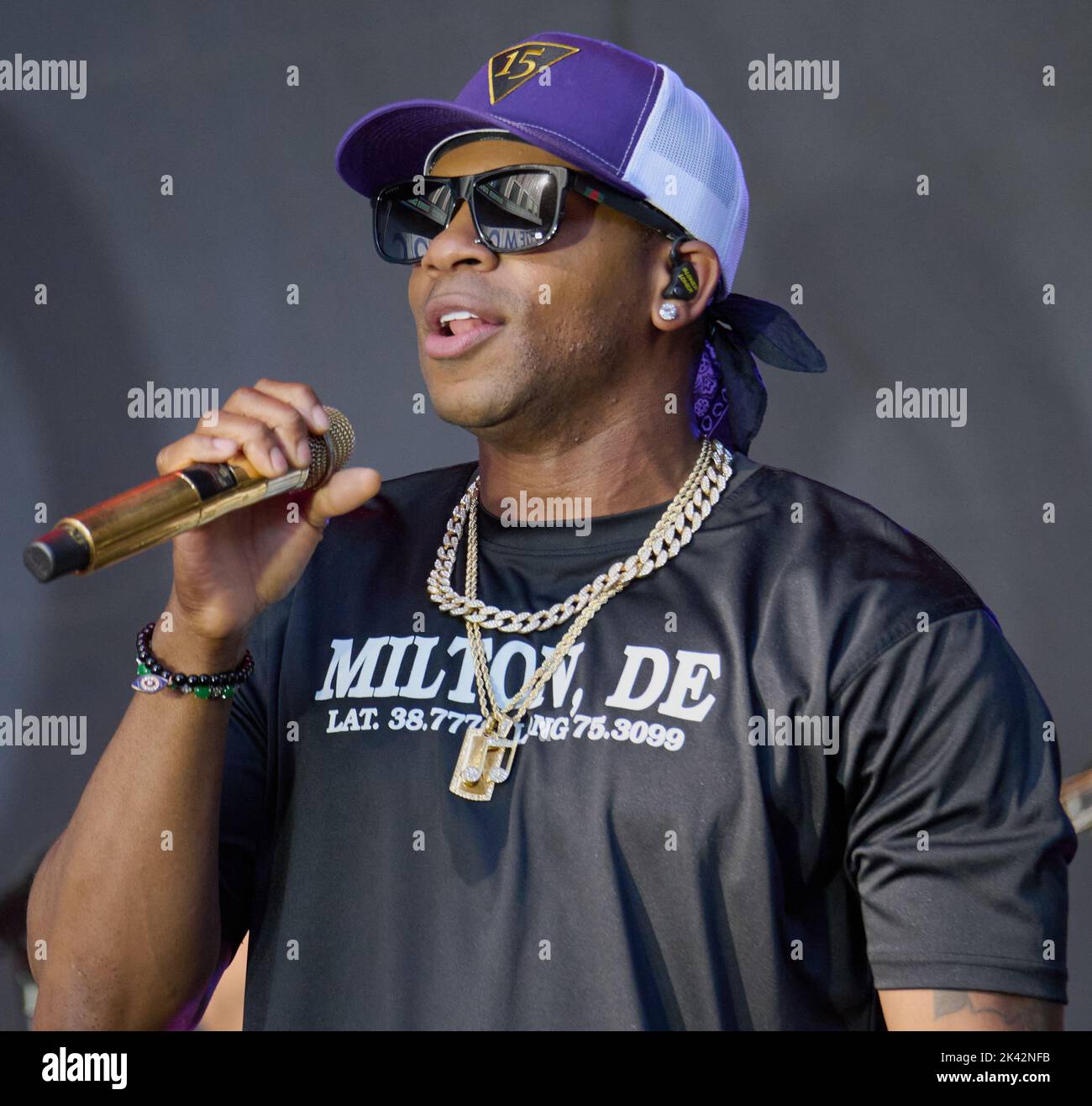 NEW YORK, NY, USA - AUGUST 19, 2022: Jimmie Allen Performs on FOX & friends All-American Summer Concert Series at FOX Square. Stock Photo