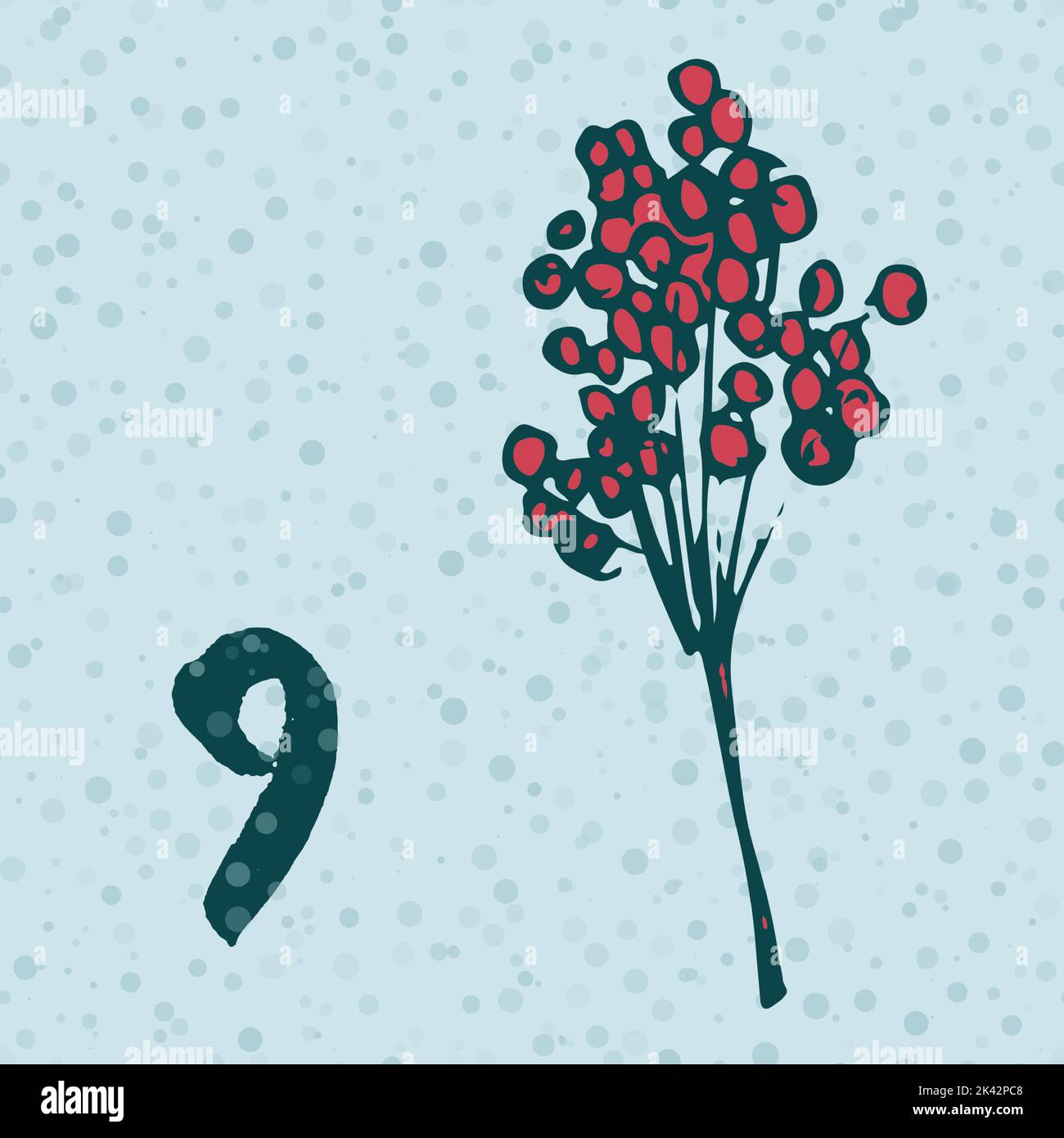 Page Advent Calendar 25 days of Christmas with space for text Stock ...