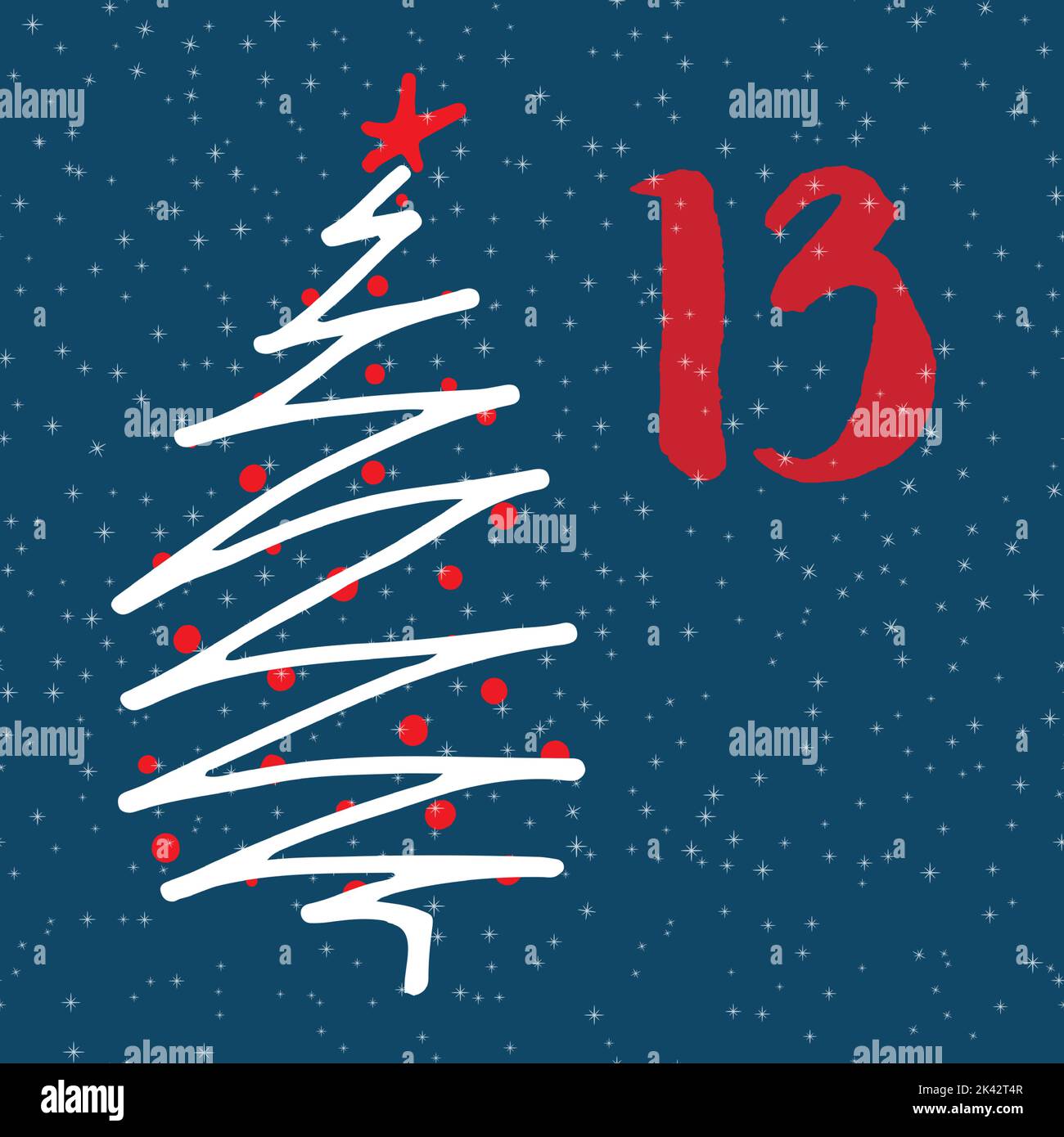 Page Advent Calendar 25 days of Christmas with space for text Stock ...