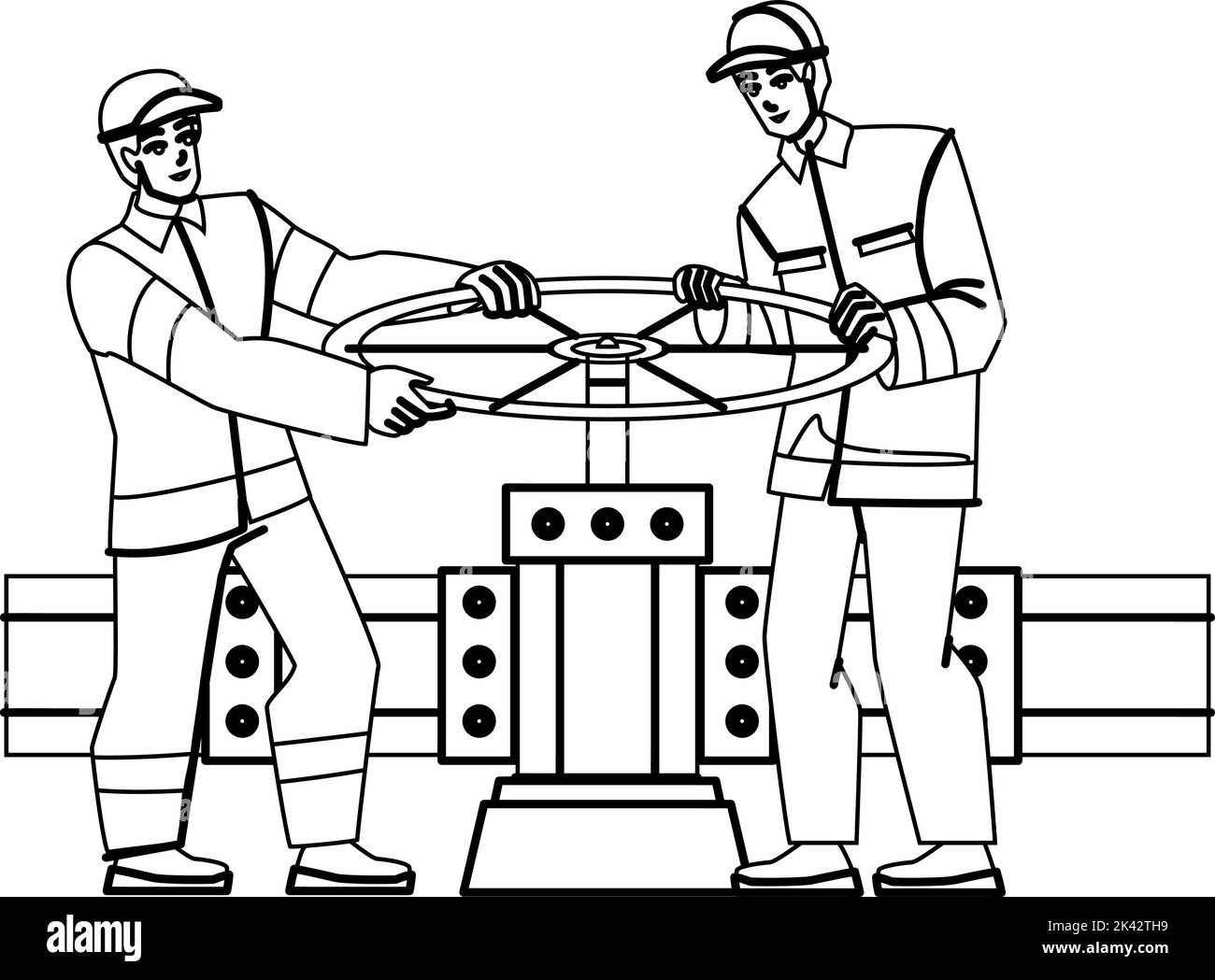 pipeline workers vector Stock Vector Image & Art Alamy