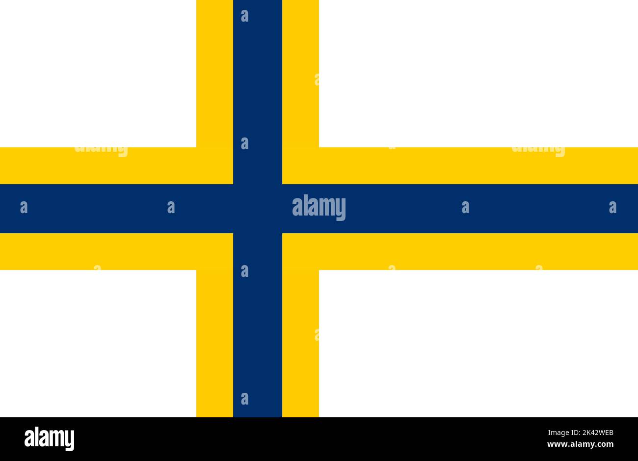 flag of Baltic Finns Sweden Finns. flag representing ethnic group or culture, regional authorities. no flagpole. Plane design, layout Stock Photo