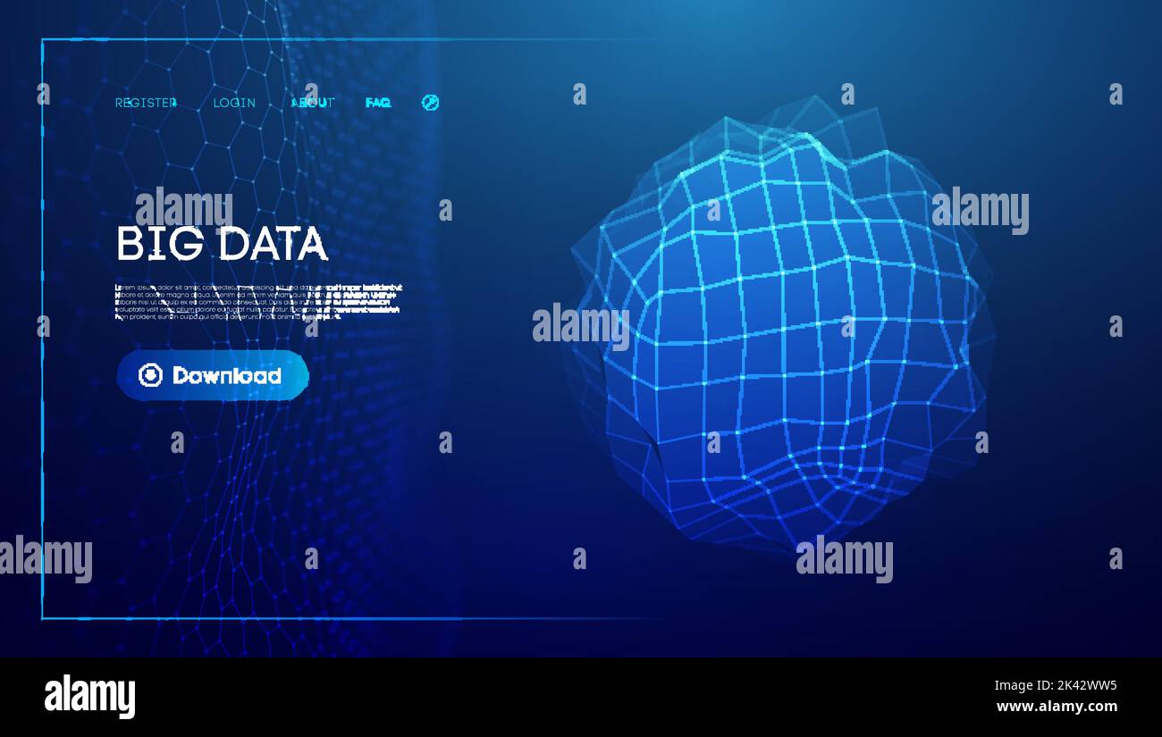 Big data cloud technology background. Blockchain technology service ...