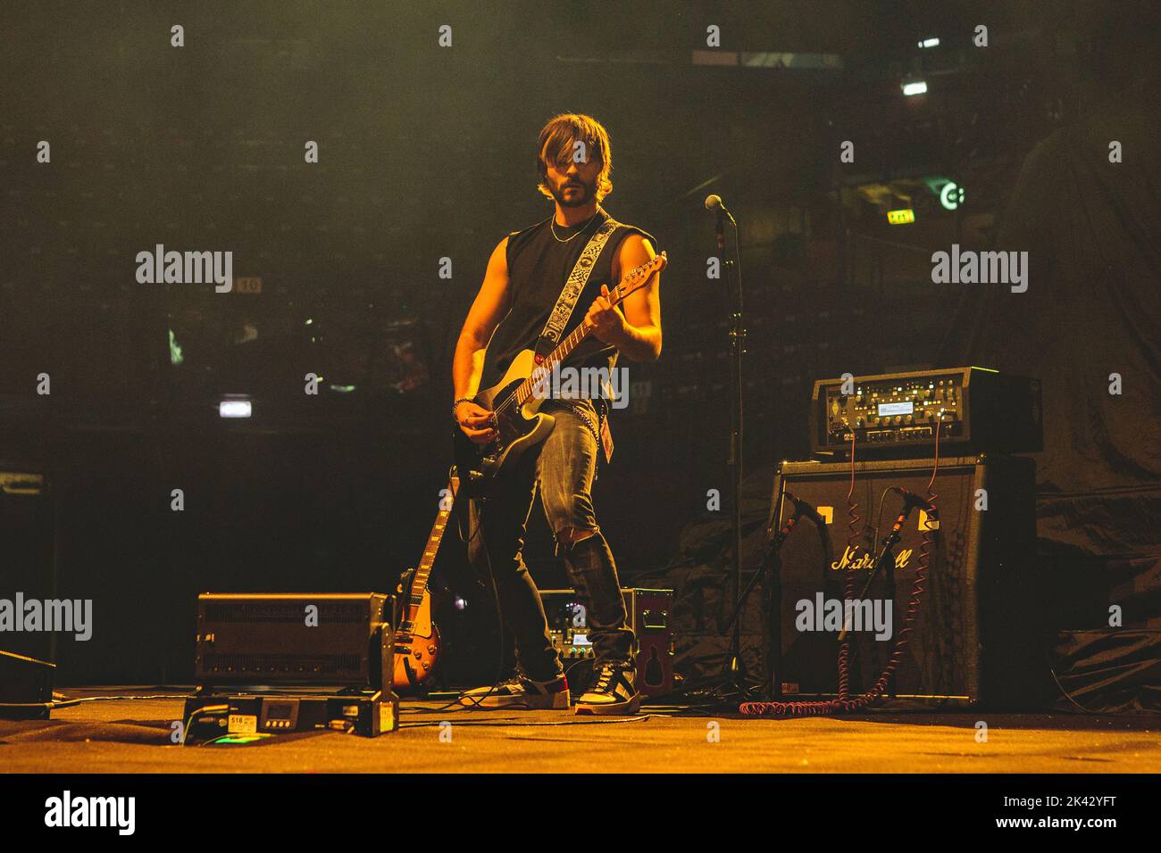 American singer 44Phantom performs live Mediolanum Forum in Milan as opening act for Machine Gun Kelly. Credits: Maria Laura Arturi/Alamy Live News Stock Photo