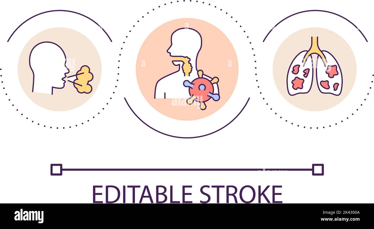 Lung infection problem loop concept icon Stock Vector Image & Art - Alamy