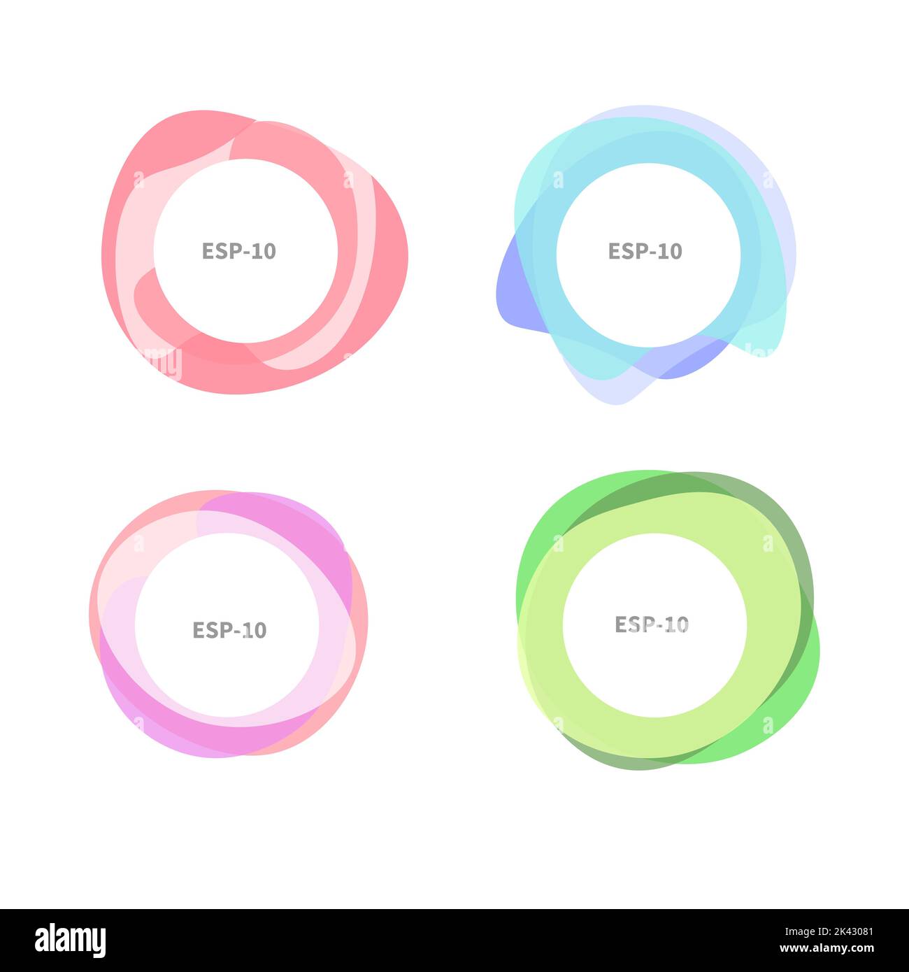 Organic shape, abstract frame, geometric border. Dynamic shape, minimal vector border. Set of simple empty banners Stock Vector