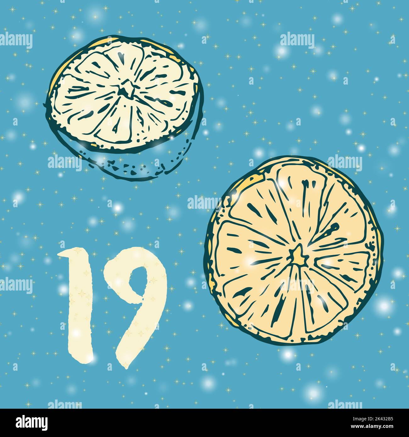 Page Advent Calendar 25 days of Christmas with space for text Stock ...