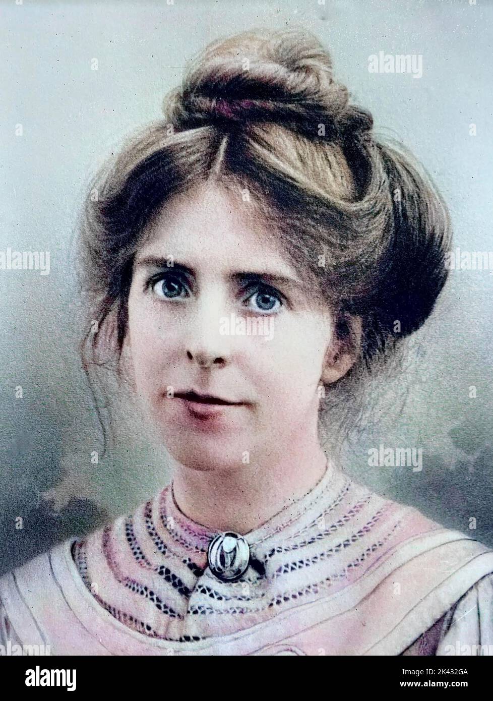 ANNIE KENNEY (1879-1952) English suffragette and feminist in 1909 Stock Photo