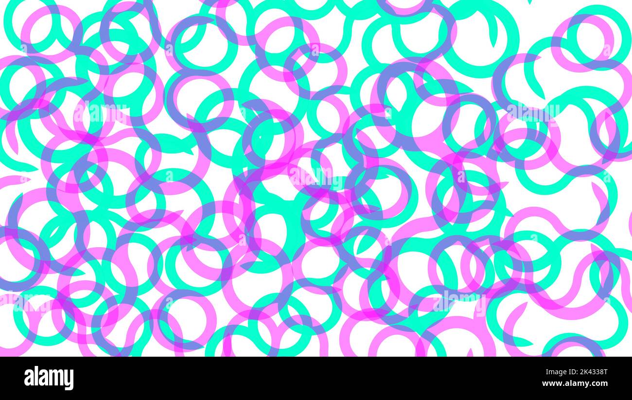 seamless interlocked circles curvy lines - abstract background vector Stock Vector