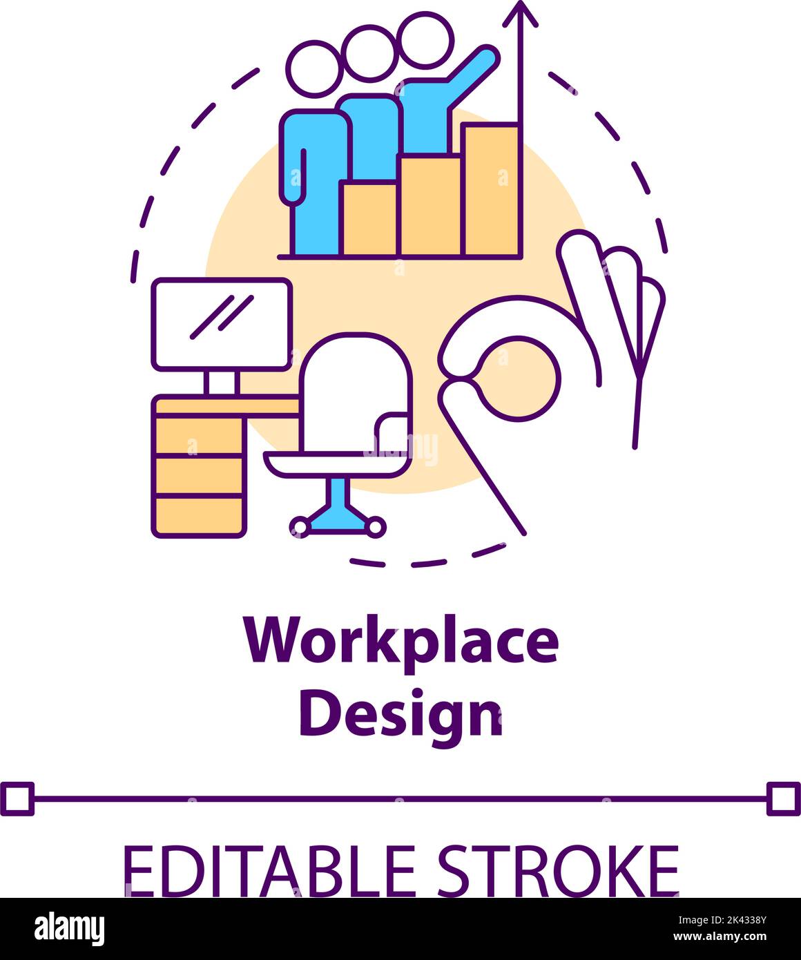 Workplace design concept icon Stock Vector Image & Art - Alamy
